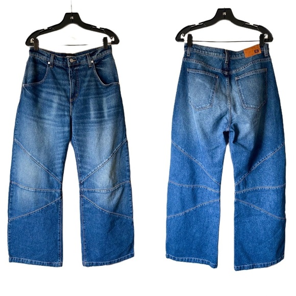 EB Denim Frederic Barrel Jeans Wide-Leg High-Rise Blue Dream 29 EUC - Picture 2 of 10